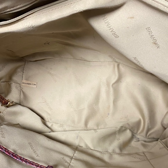 Brahmin Iridescent Blue and Pink Tote - Picture 12 of 13